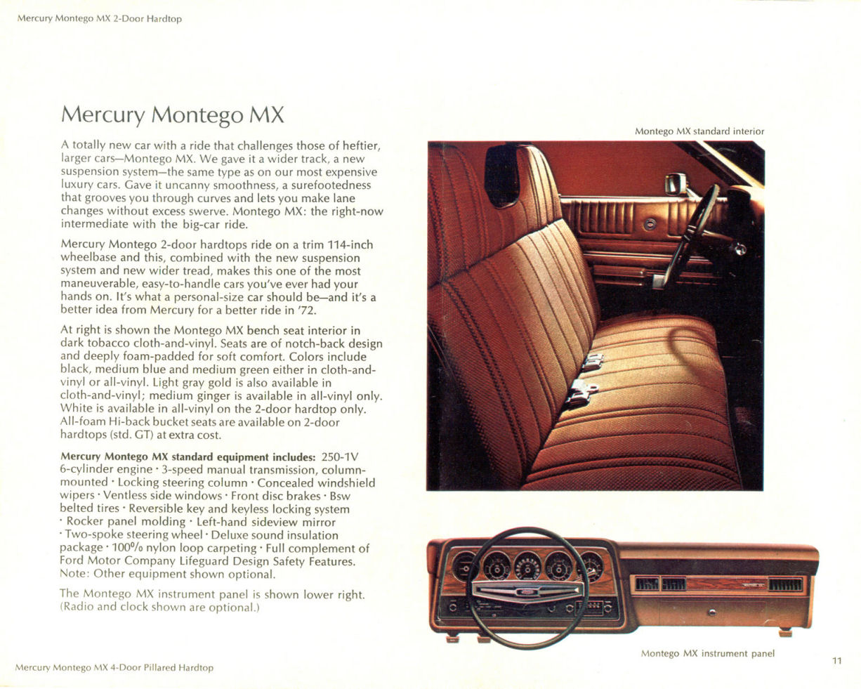 1972 Mercury Brochure Page 18